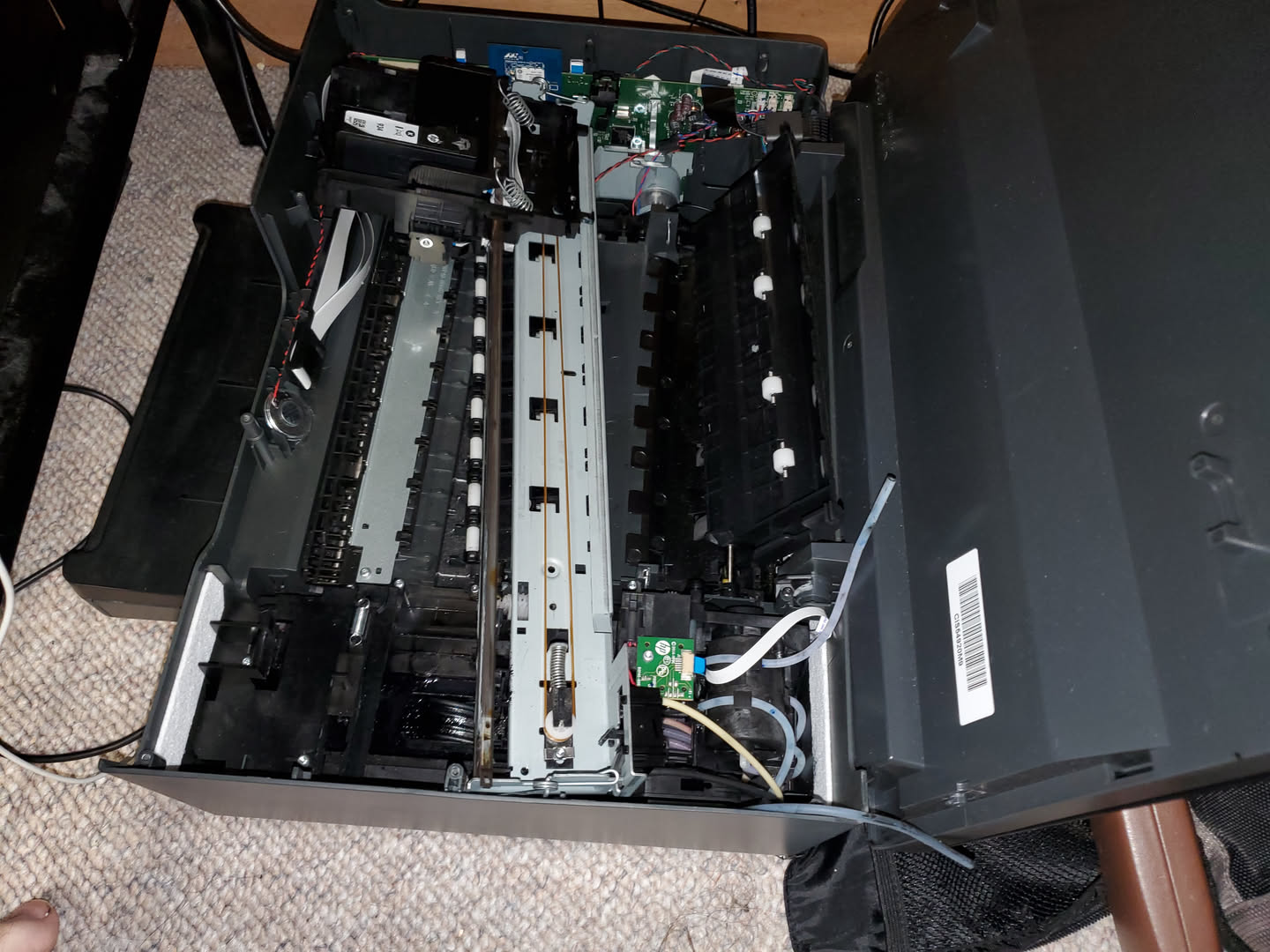 picture of taken apart printer